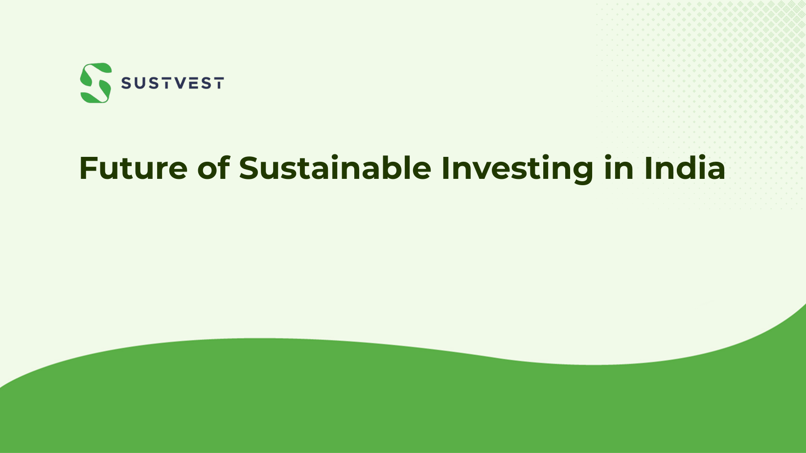 Future of Sustainable Investing in India