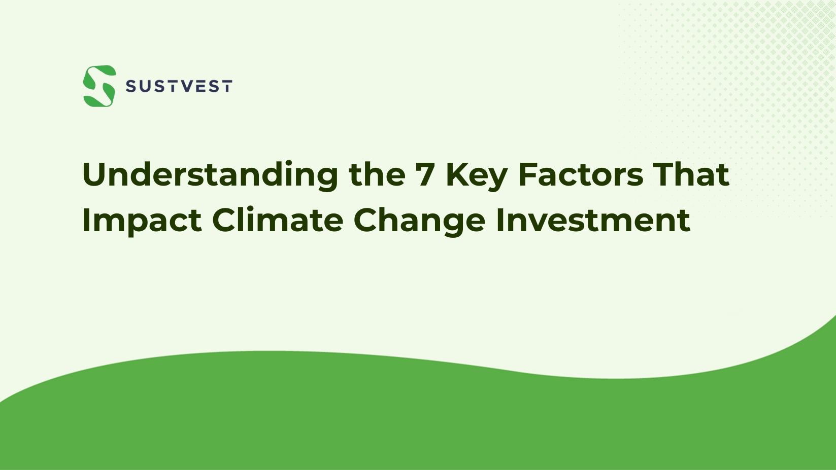 Climate change investment