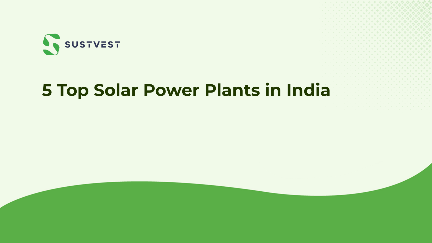 Solar power plant in India
