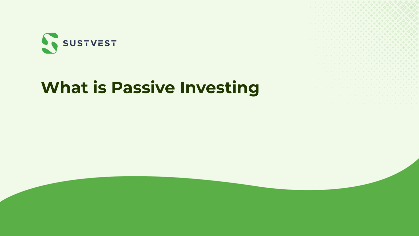 what is passive investing